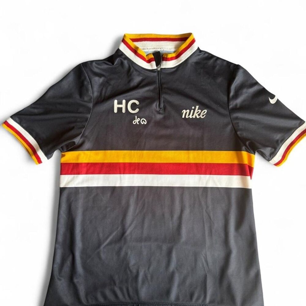 Nike Tour de France 2006 jersey with horizontal stripes in yellow, red, white